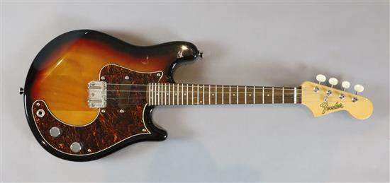 A Fender Mando-Strat, three colour sunburst, boxed